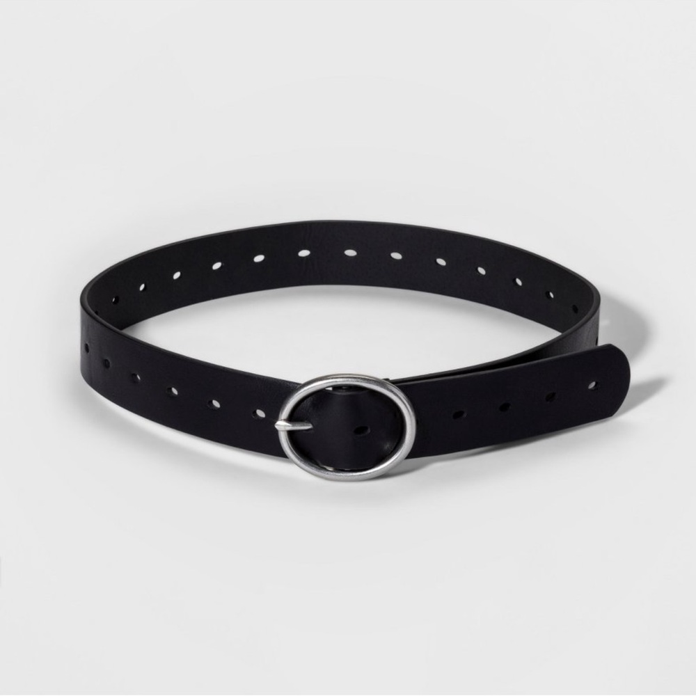 Universal Thread Adjustable Jean Belt with Rounded Design Buckle